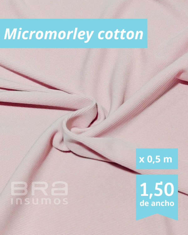 Producto - Micromorley cotton 1,5 m de Ancho - Rosa (x 1/2 Metro) - 2
