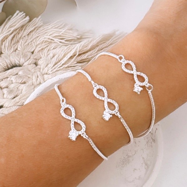 Producto - PULSERA AJUSTABLE INFINITO CUBIC cod 7.5