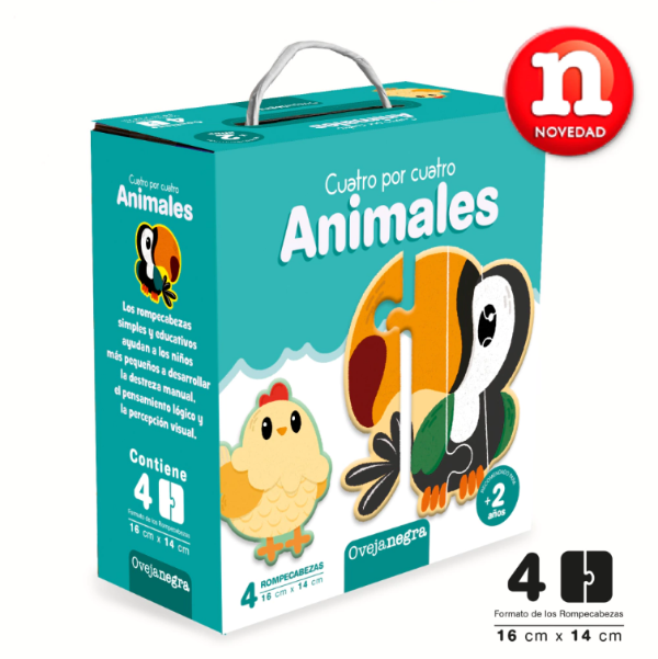 Producto - Rompecabeza 4x4 Animales