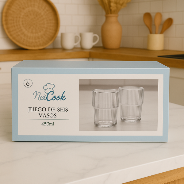 Producto - Vaso Aura Claro set x6