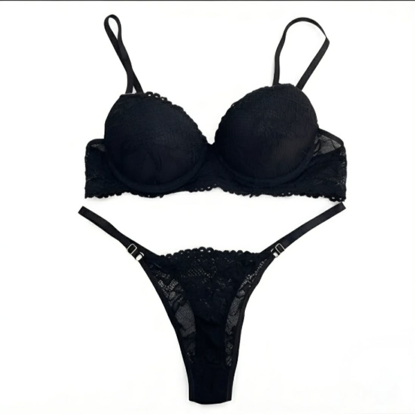 Producto - 3519 - Conjunto de Encaje Taza Hueca + Colaless Regulable - 2