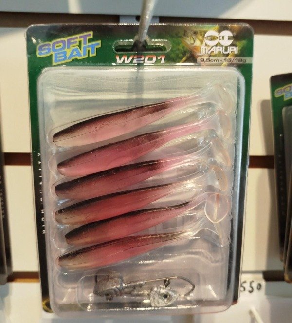 Producto - KIT SEÑUELOS MARURI W201 CON 2 ANZUELOS LASTRADOS 15/18 GRAMOS ROSA Y MARRON