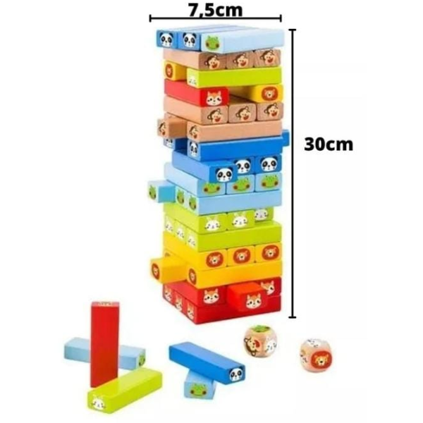 Producto - Juego Didáctico Torre Apilable De Animales Madera Magnific - 2