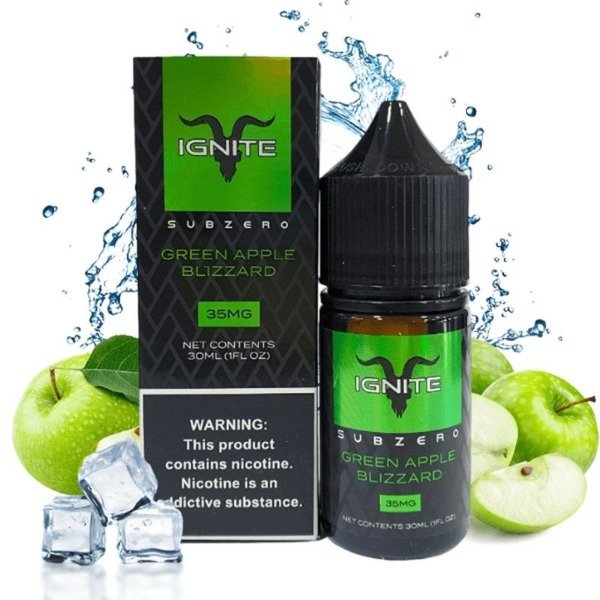 Producto - (NIC SALT) IGNITE SALT 35MG - GREEN APPLE BLIZZARD