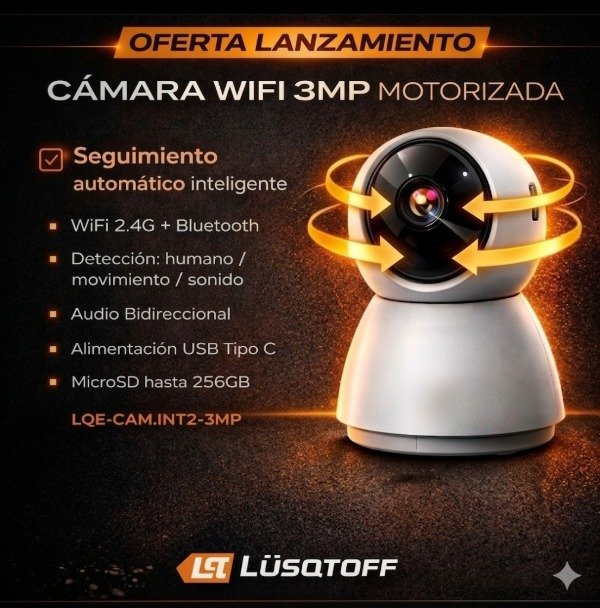 Producto - CAMARA WIFI GIRATORIA INTERIOR 3MP LUQSTOFF