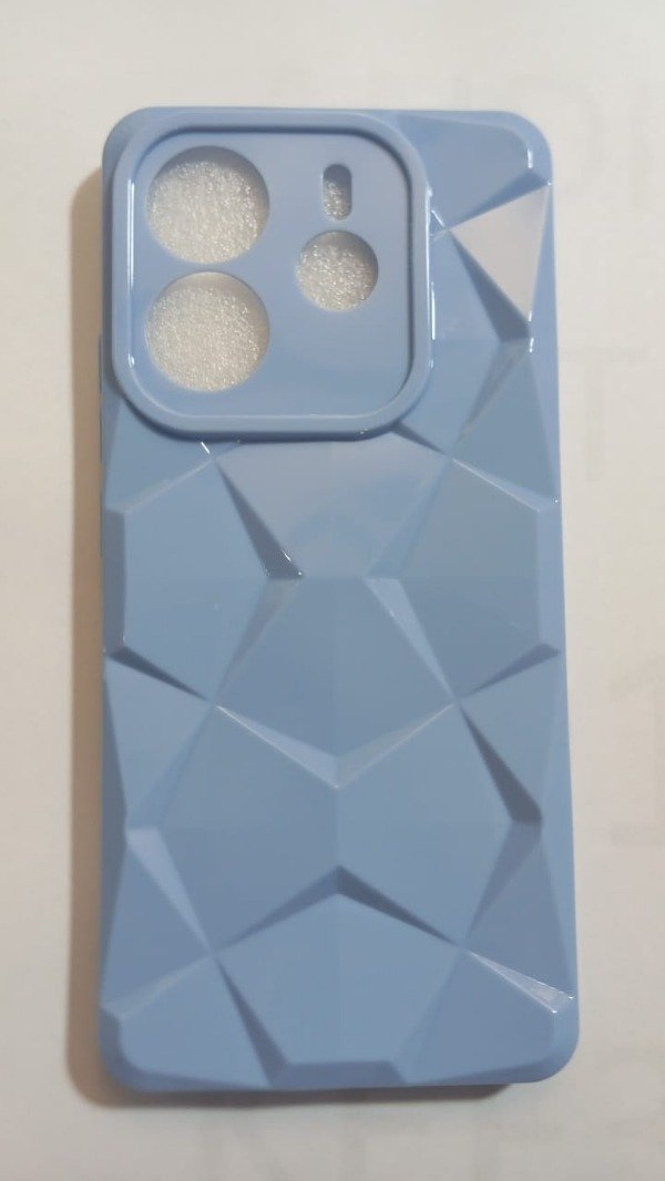 Producto - Funda Textura Rombos Celeste para Xiaomi Redmi Note 14