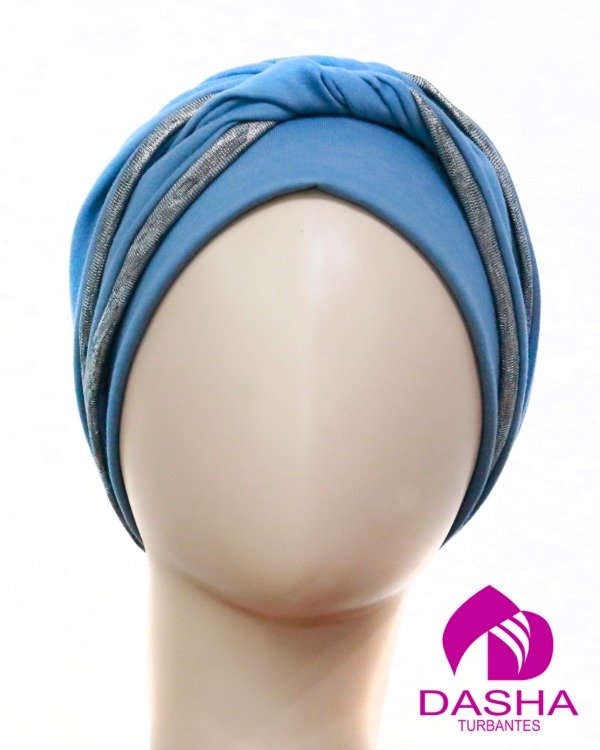 Producto - Turbante Luisa Azul Aero