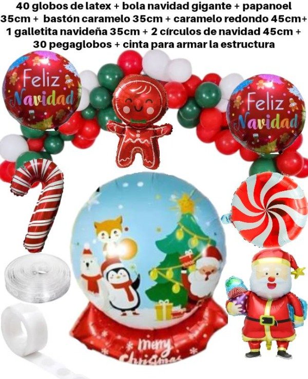 Producto - Arco de globos navidad 2