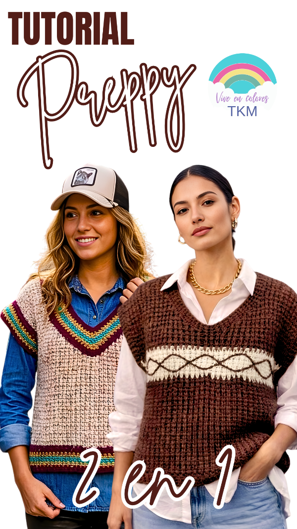 Producto - Tutorial PREPPY (crochet) 2 en 1 OFERTA RELANZAMIENTO