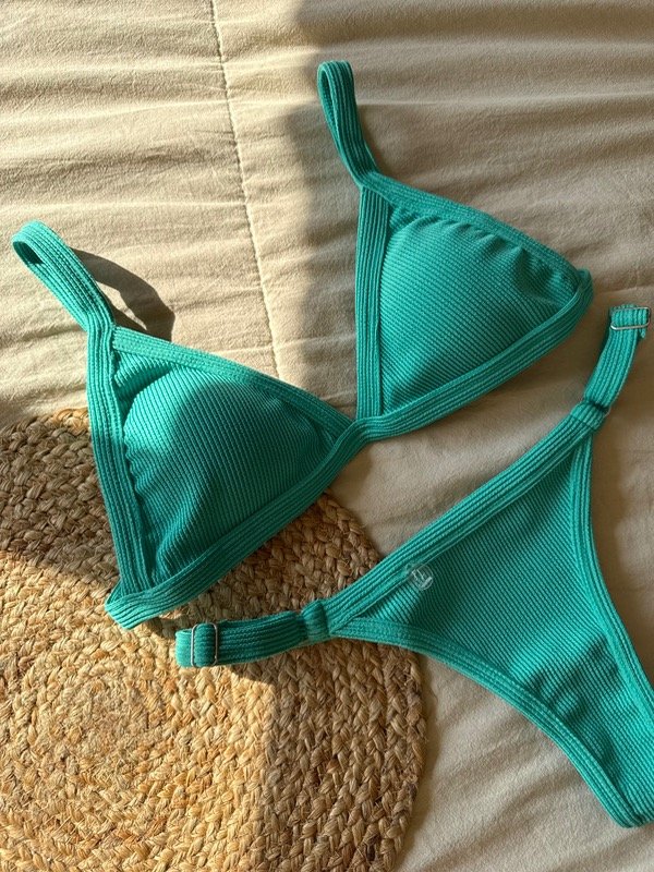 Producto - Bikini texturada María verde menta - 2