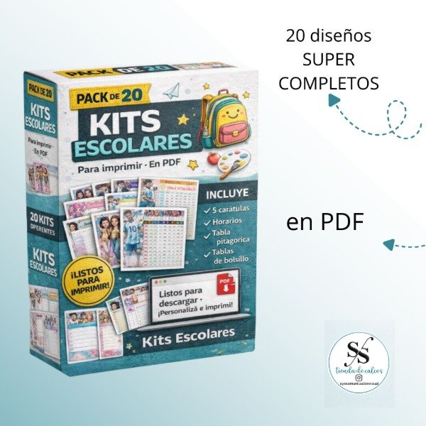 Producto - 20 PDF KITS ESCOLARES