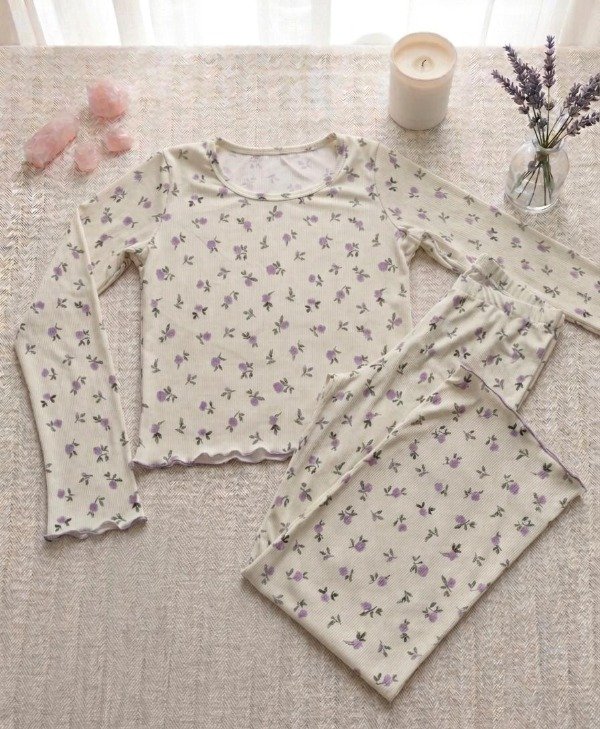 Producto - Pijama morley verde estampado 7106E