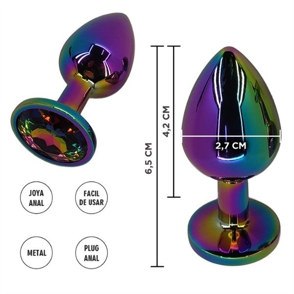 Producto - PLUG ANAL METALICO BOREALIS ARCOIRIS S