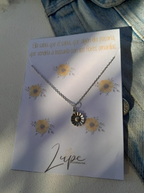 Producto - Cadenita flor amarilla girasol