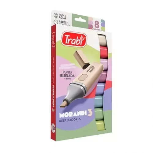 Producto - Resaltadores Trabi Morandi 3 x 8 unid