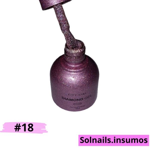 Producto - Esmalte semipermanente City Girl Reflectivo#18