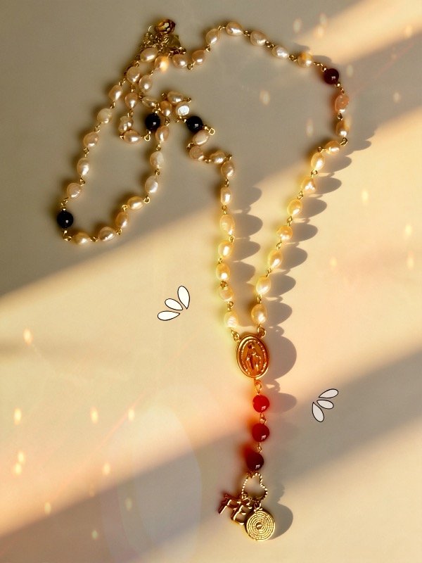 Producto - Rosario Perlas y granate - 8