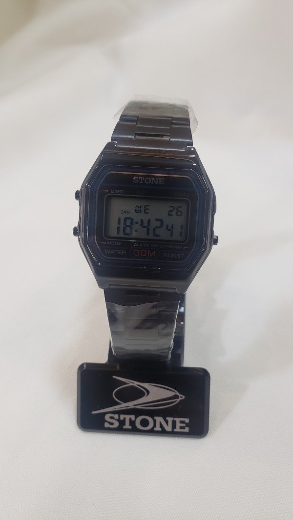 Producto - Reloj Stone negro metálico