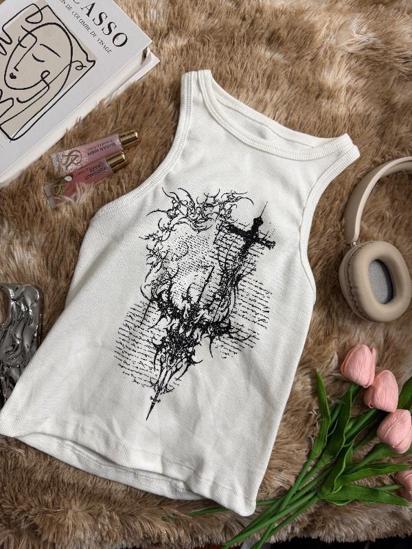 Producto - Top cruzes texto blanco