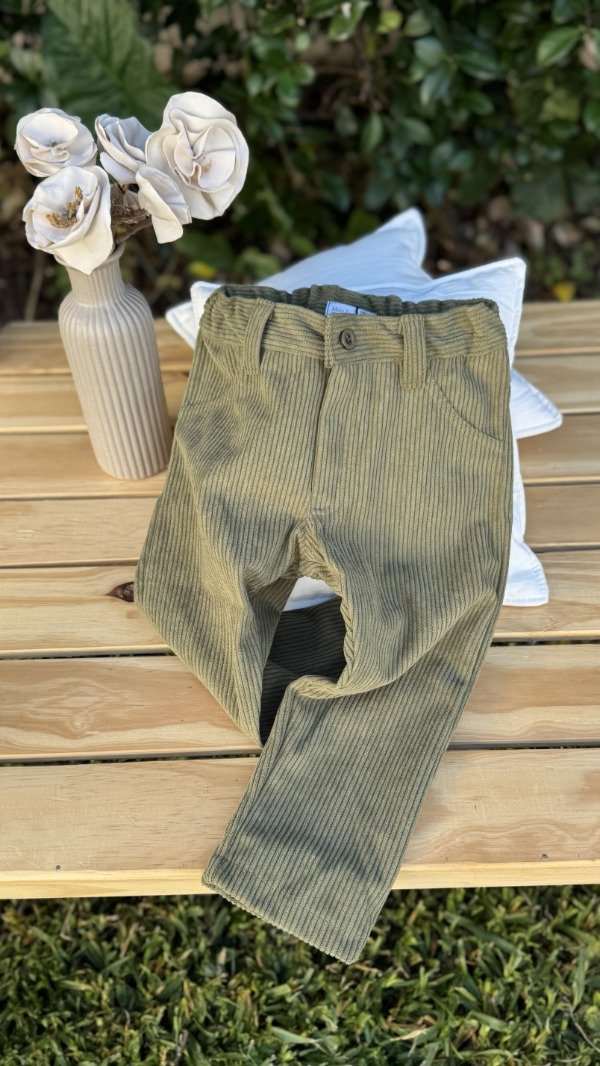 Producto - Pantalon Corderoy Oliva