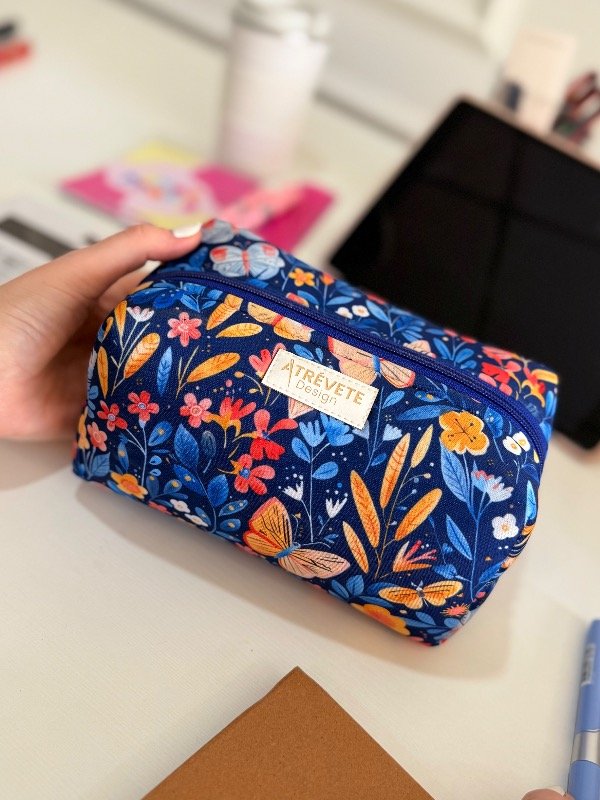 Producto - CARTU CUBO NEOPREN - MARIPOSAS FONDO AZUL