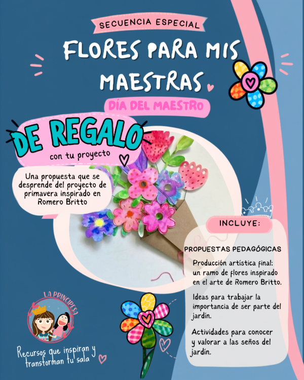 Producto - Proyecto Primavera inspirados en Romero Britto + secuencia bonus dia del maestro - 1