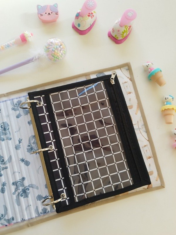 Producto - Estuche Antonia N3 cuadrille negro