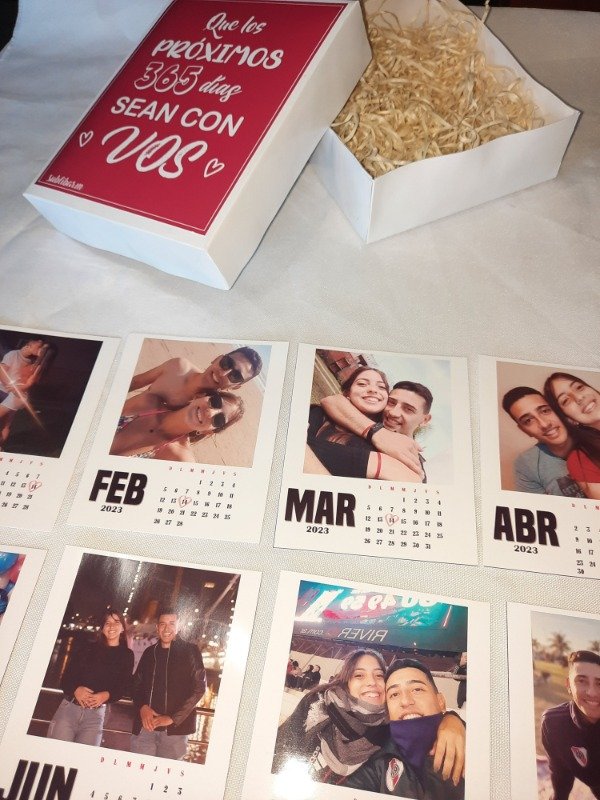Producto - Calendario con fotos + caja personalizada - 365 días con vos