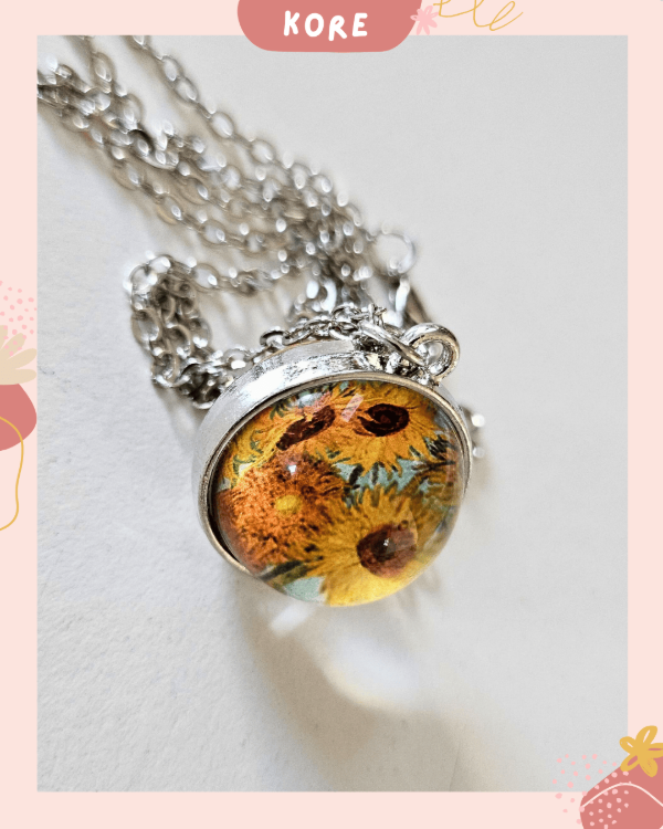 Producto - Collar con dije LOS GIRASOLES Van Gogh