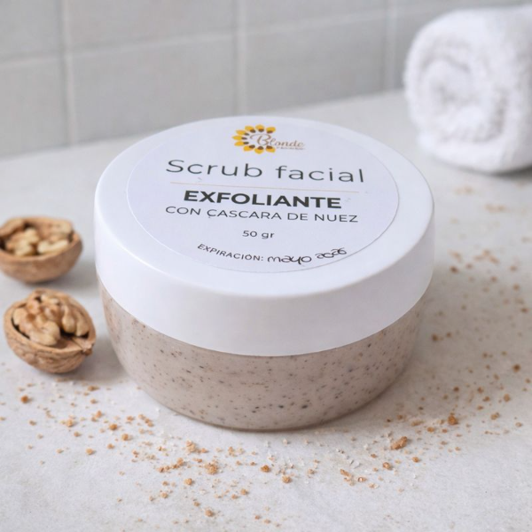Producto - Scrub facial con cascara de nuez 50 gr