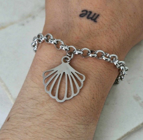 Producto - Pulsera Almeja - acero quirúrgico