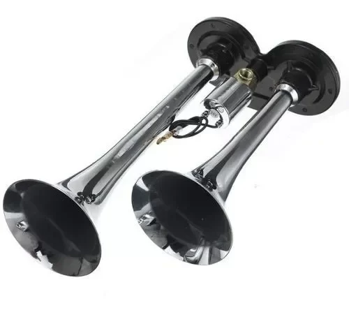 Producto - BOCINA CAMION 12/24V AEROELECTRICA CROMADA C/ ELECRO VALVULA