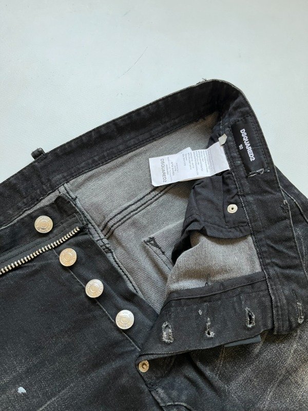 Producto - Dsquared2 Distressed Paint Splatter Biker Denim Jeans - 8