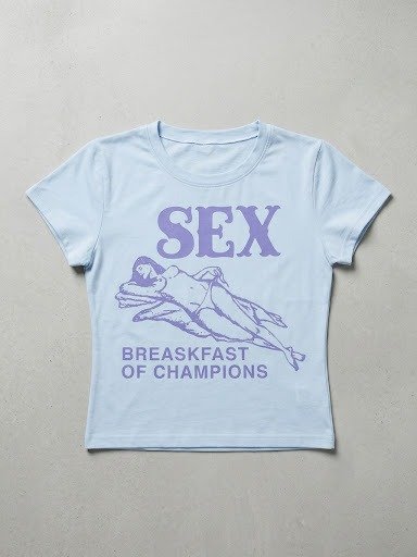 Producto - remera SEX celeste
