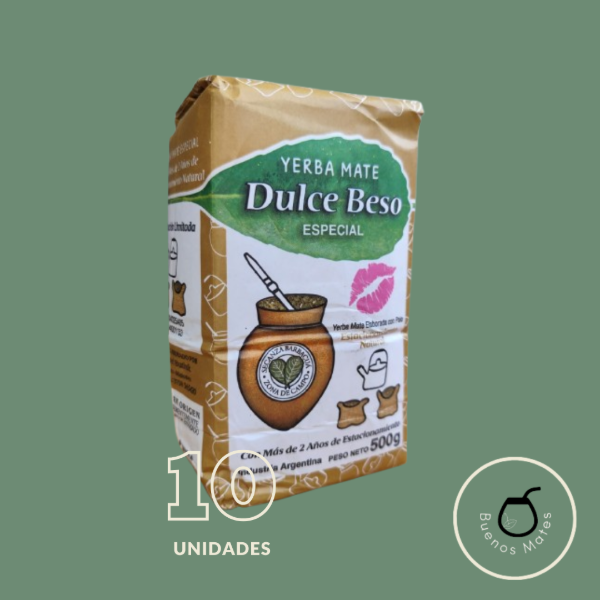 Producto - Yerba Dulce Beso Barbacuá con palo x 500 grms (10 paquetes)