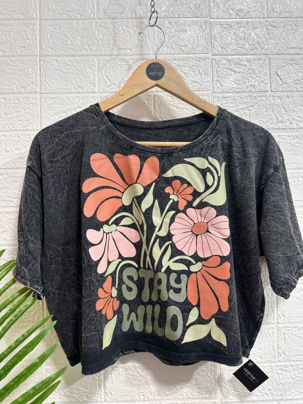 Producto - Remera crop prelavada