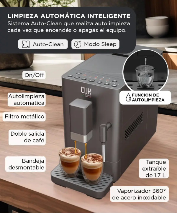 Producto - Cafetera Espresso 20 Bar Espumador De Leche 1350W 17L Filtro De Acero Inoxidable - 1
