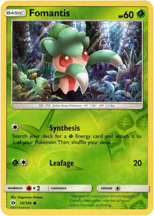 Producto - Fomantis - 14/149 - Sun and Moon - Reverse Holo
