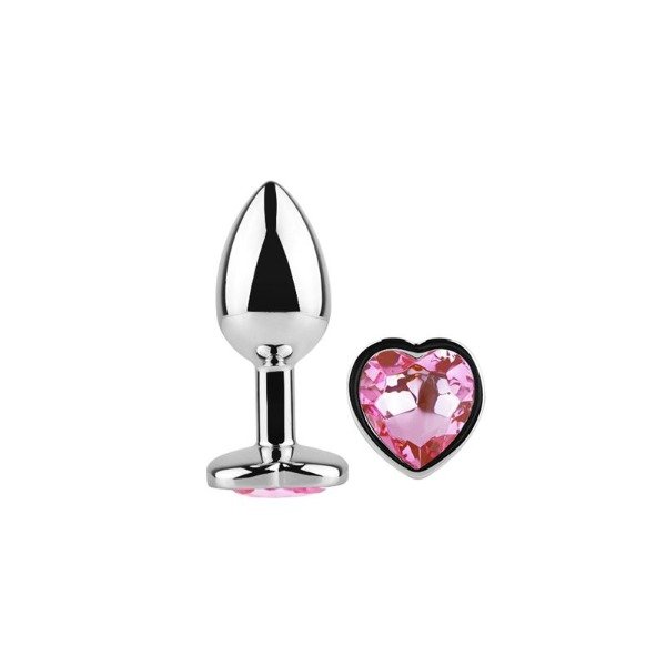 Producto - Anal Plug Heart Love Metal Small Pink