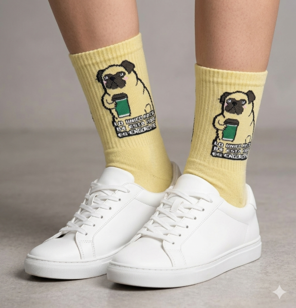 Producto - DOBLE ALGODÓN 3/4 PERRITO CAFÉ