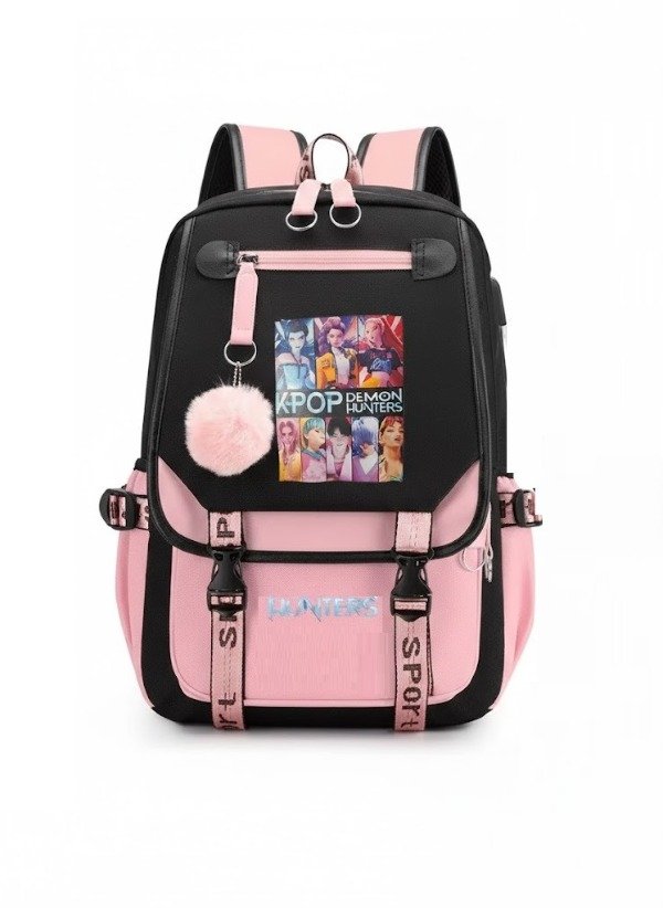 Producto - Mochila Guerreras Kpop 18 Pulgadas Calidad Premium Con Pompon Modelo 3
