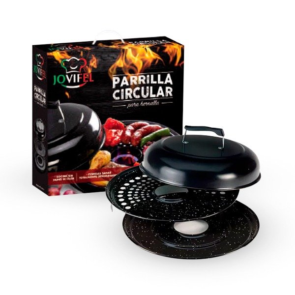 Producto - PARRILLA CIRCULAR PARA HORNALLA ENLOZADA 37 CM CON CAJA JOVIFEL - 0
