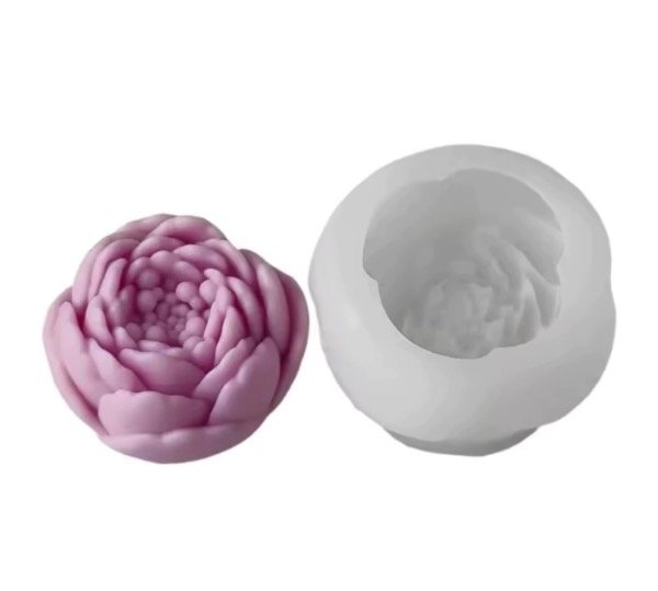 Producto - MOLDE SILICONA ROSA CON PÉTALOS 3D