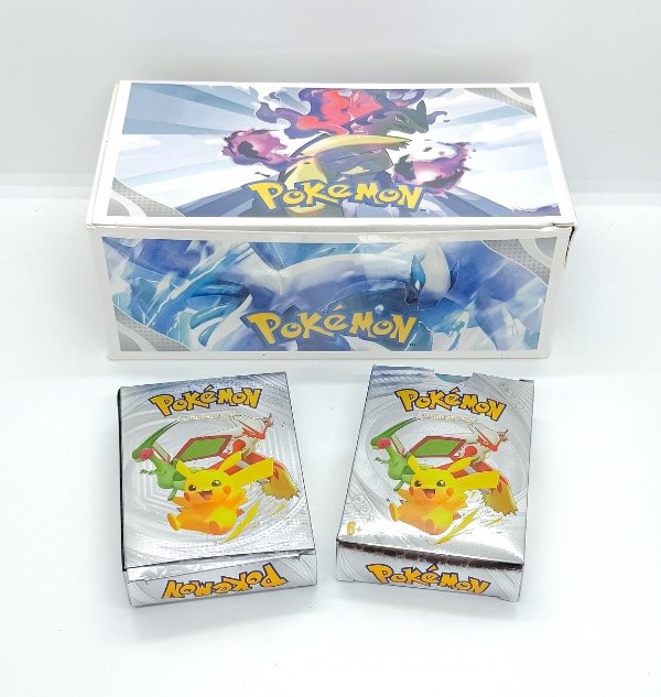 Producto - Mazos de cartas plateadas Pokemon caja x10u