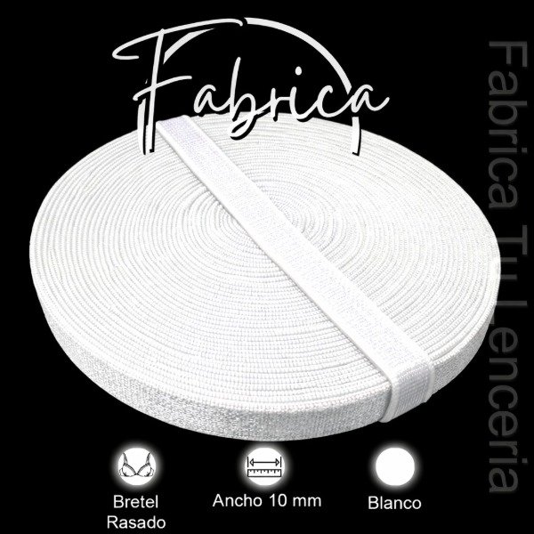 Producto - Bretel Blanco rasado importado 10mm (1 metro)