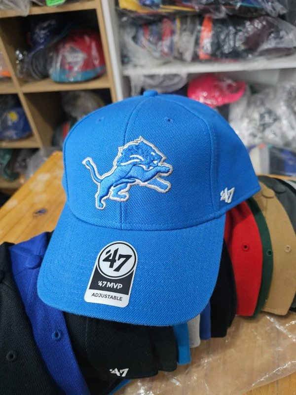 Gorra Detroit Lions NFL 47 Brand MVP ajustable de velcro