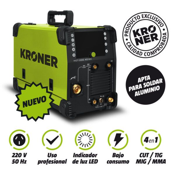 Producto - H141 Soldadora Inverter 4 En 1 Mig Mma Tig Cut 200 Amp