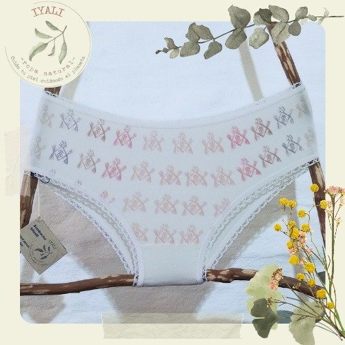 Producto - Culote, preadolescencia, 10 años aprox. Estampado con Lac y Palo Campeche