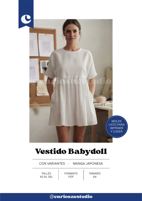 Producto - Vestido Babydoll 2 en 1 - Molde digital - PDF descargable - 0