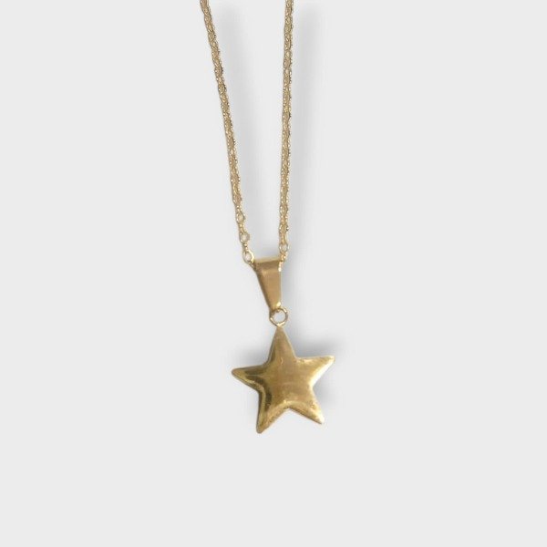 Producto - Cadena de acero Dorado Estrella